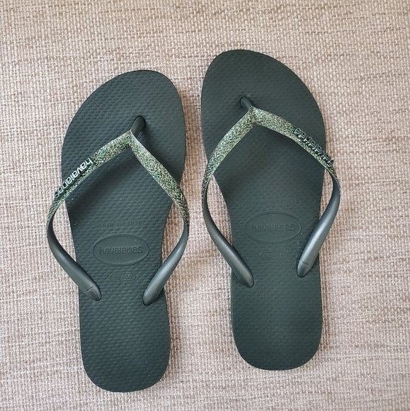 Havaianas Slim Sparkle II Flip Flops Sz 6 - Picture 8 of 11